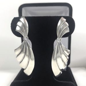 New Gorgeous 2" Sterling Silver Earrings